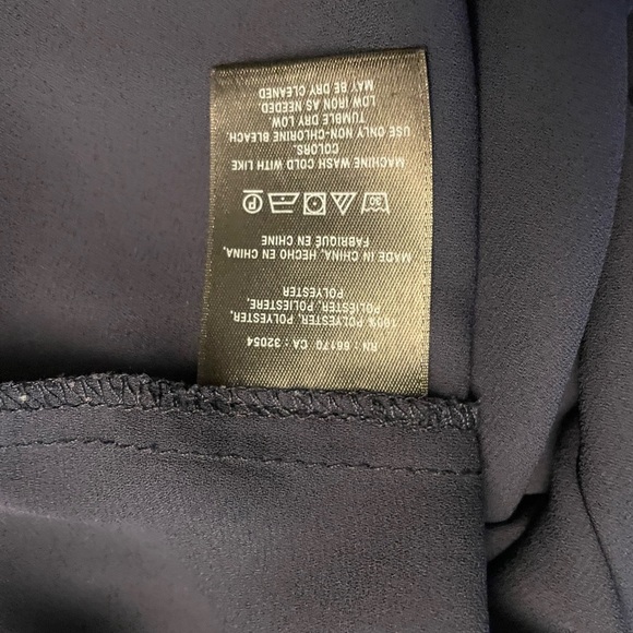 NWOT Anthropologie Luca Tie-Neck Blouse, by Maeve - Navy Size 6 - Picture 7 of 9